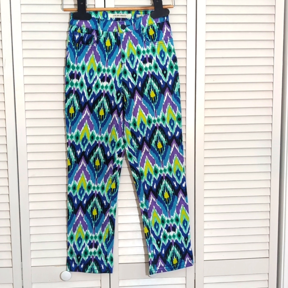 Jones New York Missy Jeans Multi Colors Size 0 City Cuffed Capri
